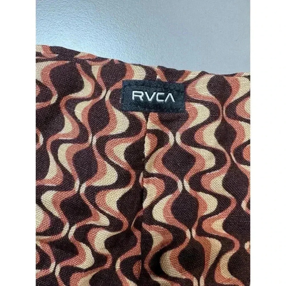 RVCA NWT Women’s Drip High Waisted Pants Size 29 Retro 70s Side Zip Flared Leg - Picture 10 of 16